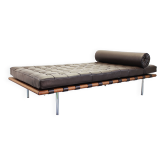 Daybed Brown Leather Mies Van Der Rohe Knoll Seats