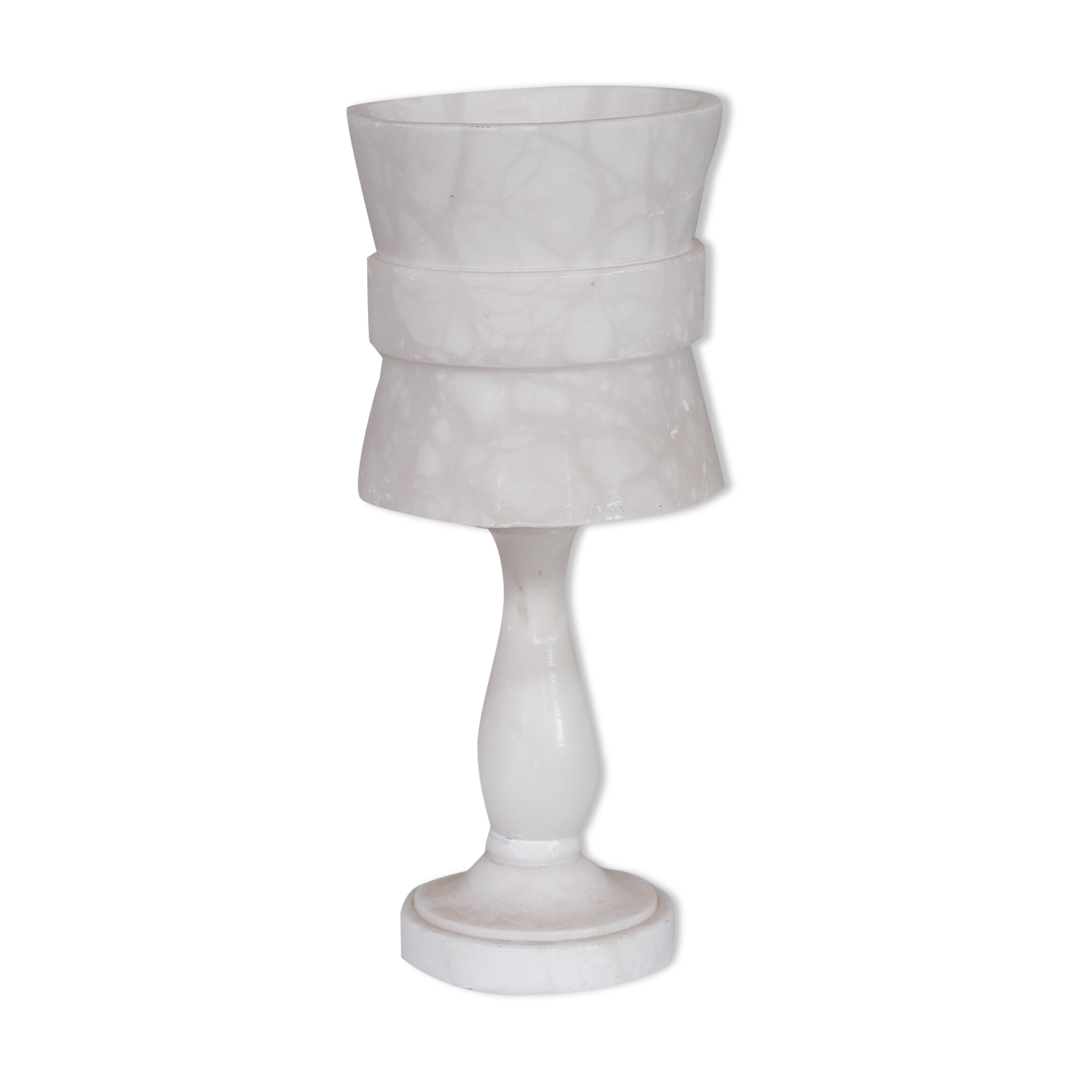 Alabaster french mid-century table lamp