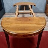 Based on Majorelle's creations: Art Nouveau table with mahogany extensions