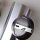 Space Age wall lamps - Brushed and orange aluminium - 1970