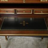 Small Mahogany Cylinder Desk, Louis XVI Style – Mid-19th Century