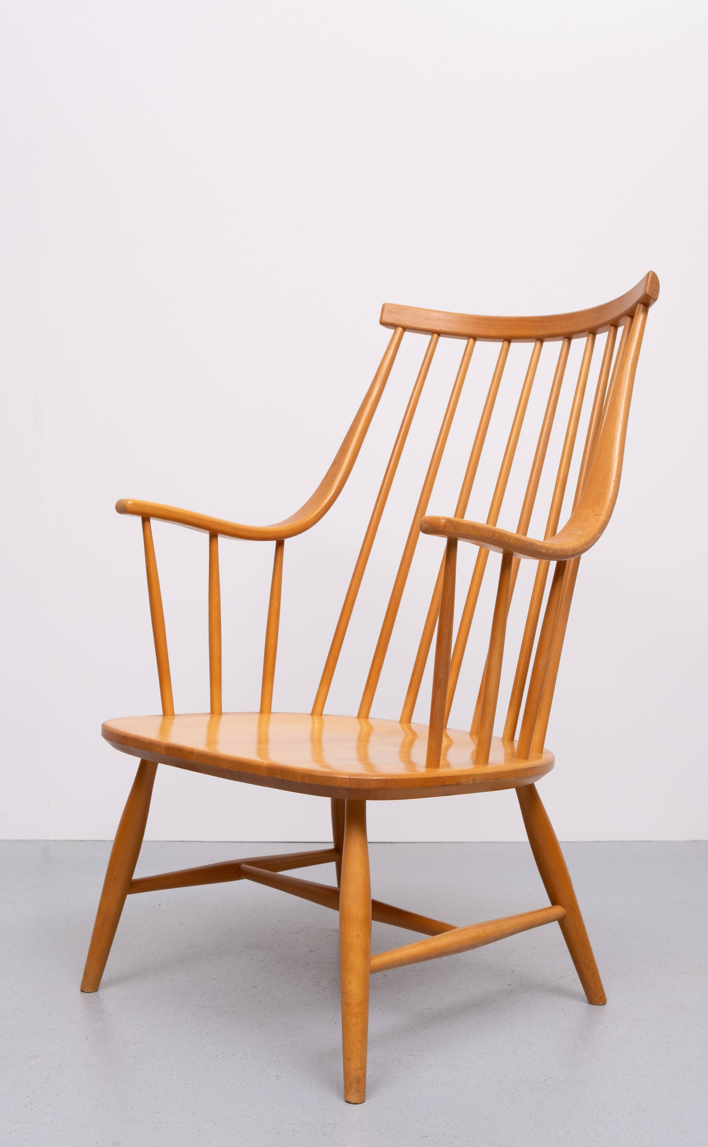 Grandessa Spindle back armchair by Lena Larsson for Nesto, Sweden 1960