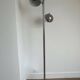 Vintage floor lamp with 3 chrome globes — 70's space age style