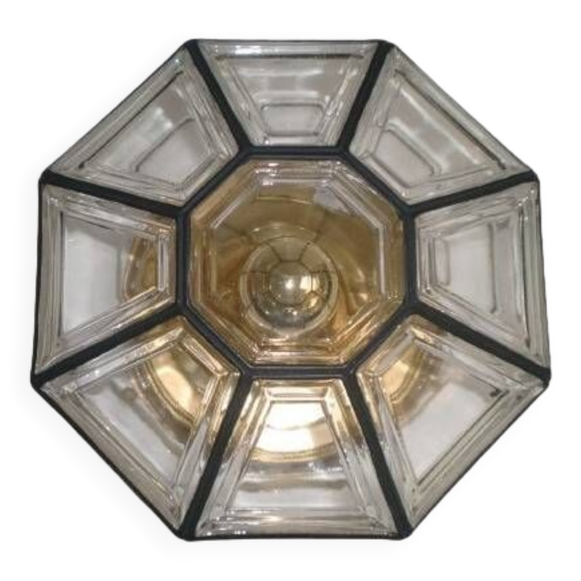 30x17cm glashütte limburg wall ceiling lamp model 2813, geometric shape