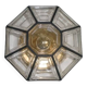 30x17cm glashütte limburg wall ceiling lamp model 2813, geometric shape