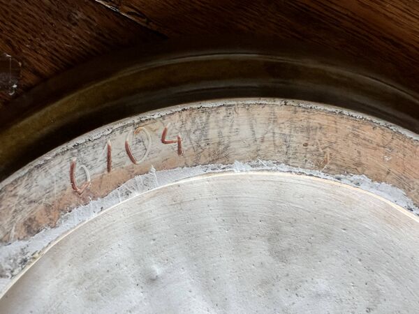 Assiette murale en céramique émaillée, années 60