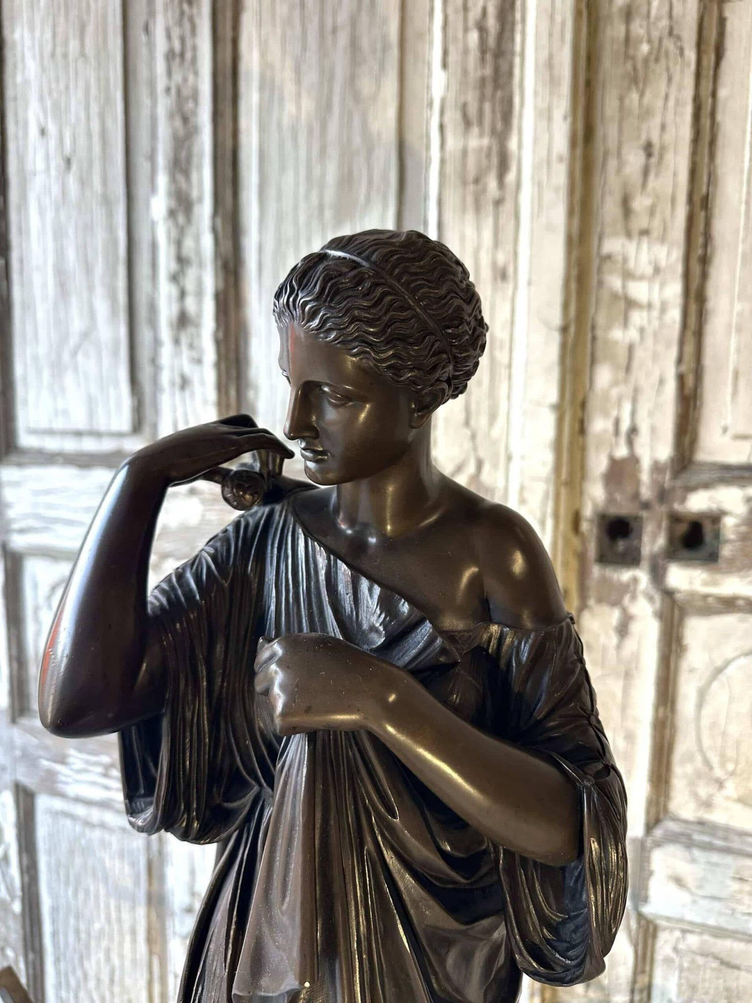 Bronze subject of Diana after Praxiteles circa 1900