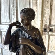 Bronze subject of Diana after Praxiteles circa 1900