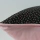 Black and pink liberty square cushion