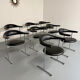 8 Airport Chairs Model 037 designed by Hans Kaufeld / Geoffrey Harcourt