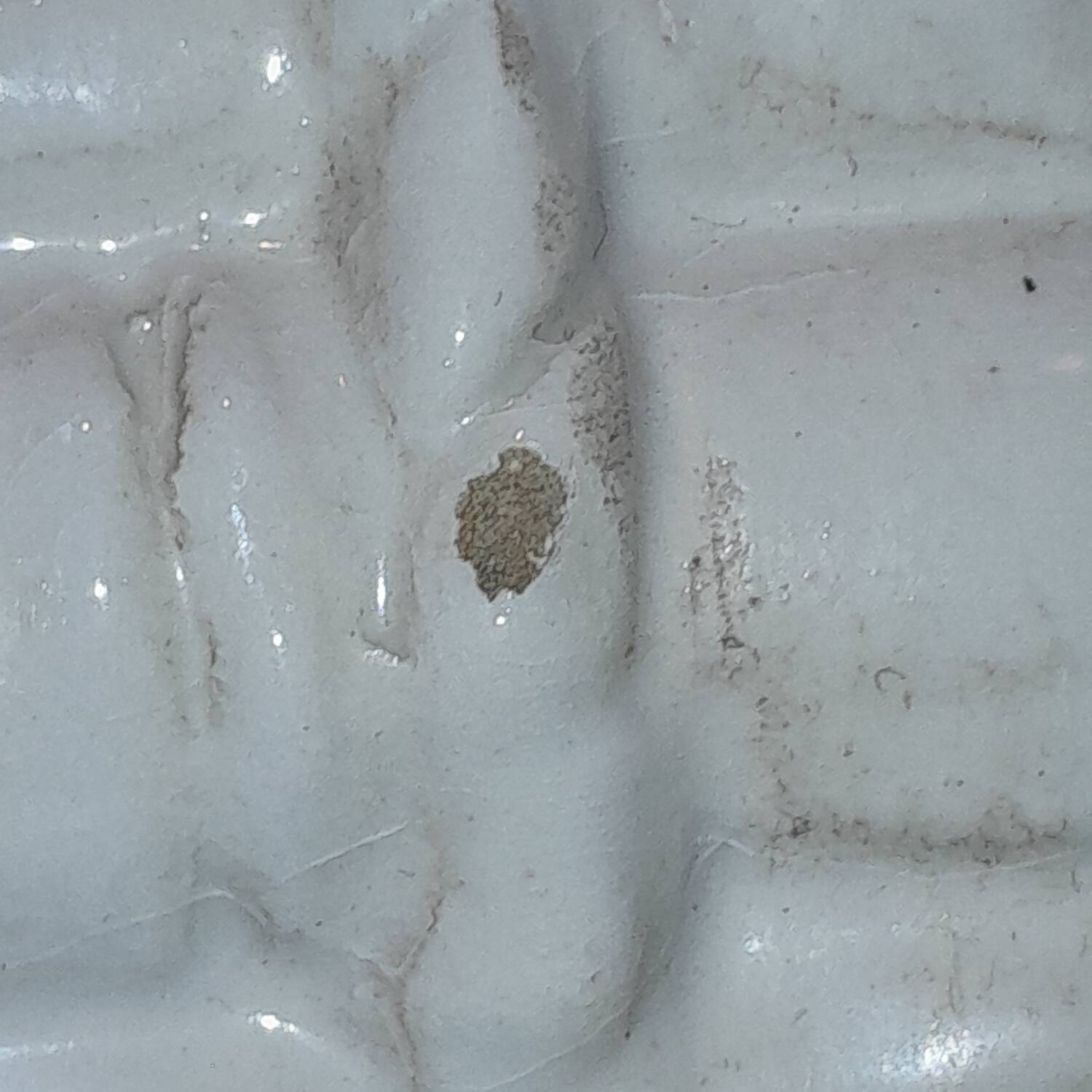 Porte-parapluie vintage italien en céramique blanche style bambou