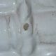 Vintage Italian white ceramic bamboo style umbrella stand