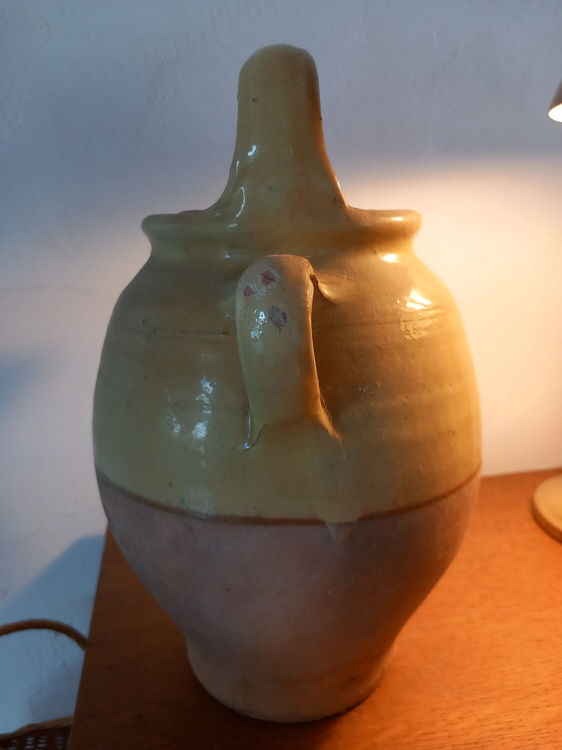 Terracotta goat water jug