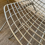 Pair of Harry Bertoia chair for Knoll vintage chrome steel 80s