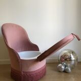 Toad style heater in original pink velvet with trunk