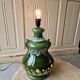 Vintage 1960s green toned ceramic lamp