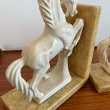 Pair of vintage marble bookends