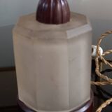 Art Deco Night Light in Frosted Glass and Bakelite