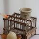Wooden bird cage