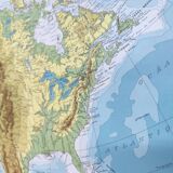 Vintage North America map from 1950