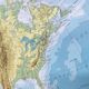 Vintage North America map from 1950