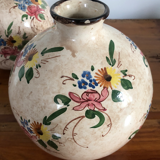 Set of 2 Jérôme Massier Vallauris ball vases / Handwritten signature