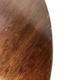 Table bistrot ronde française vintage avec cadre en fonte