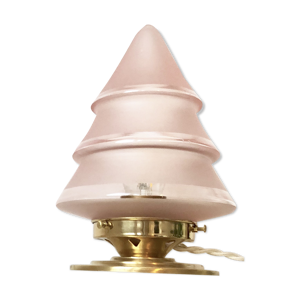 Lampe globe sapin rose