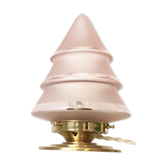 Lampe globe sapin rose