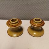A set of ceramic candlesticks by L.Hjort Denmark 1970s.