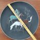 Assiette décorative vintage Ruscha « Trois chevaux »