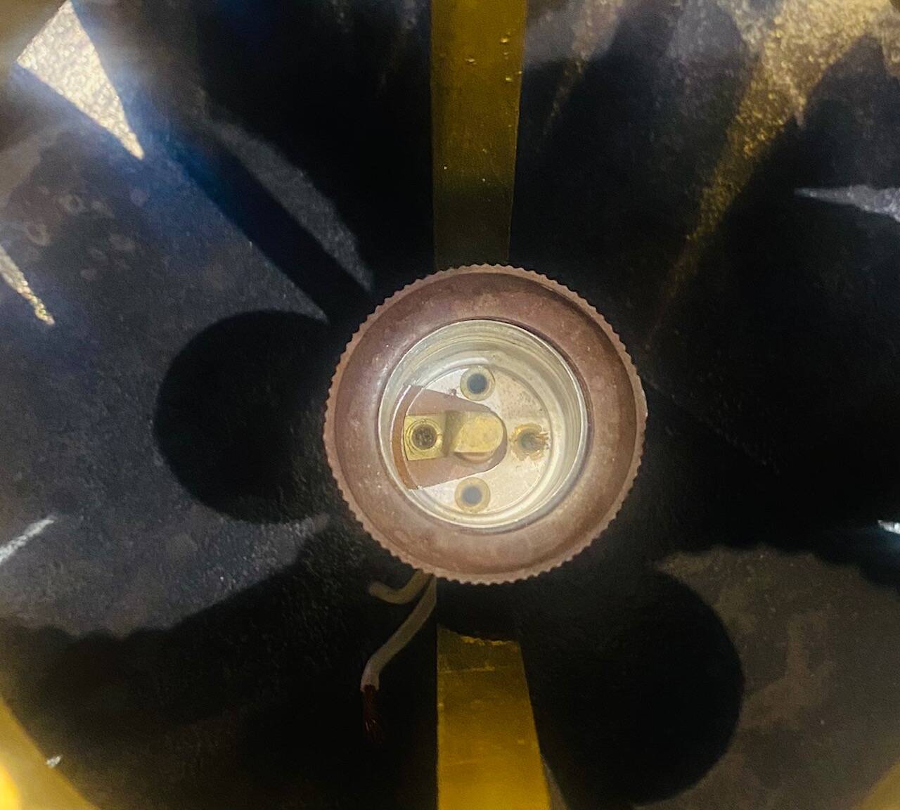 Vintage gold metal flower wall light or ceiling light.