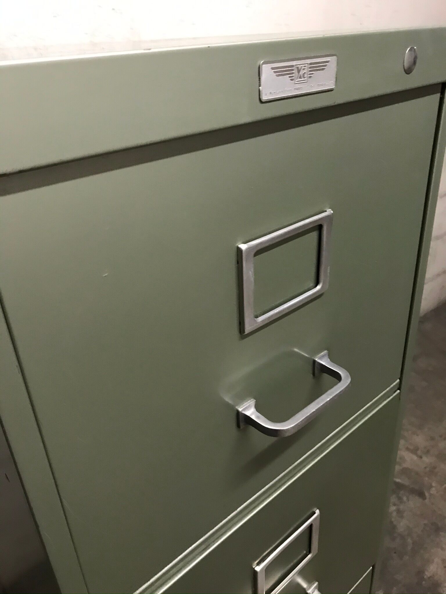 Vintage metal industrial furniture with YAC 1950 drawers