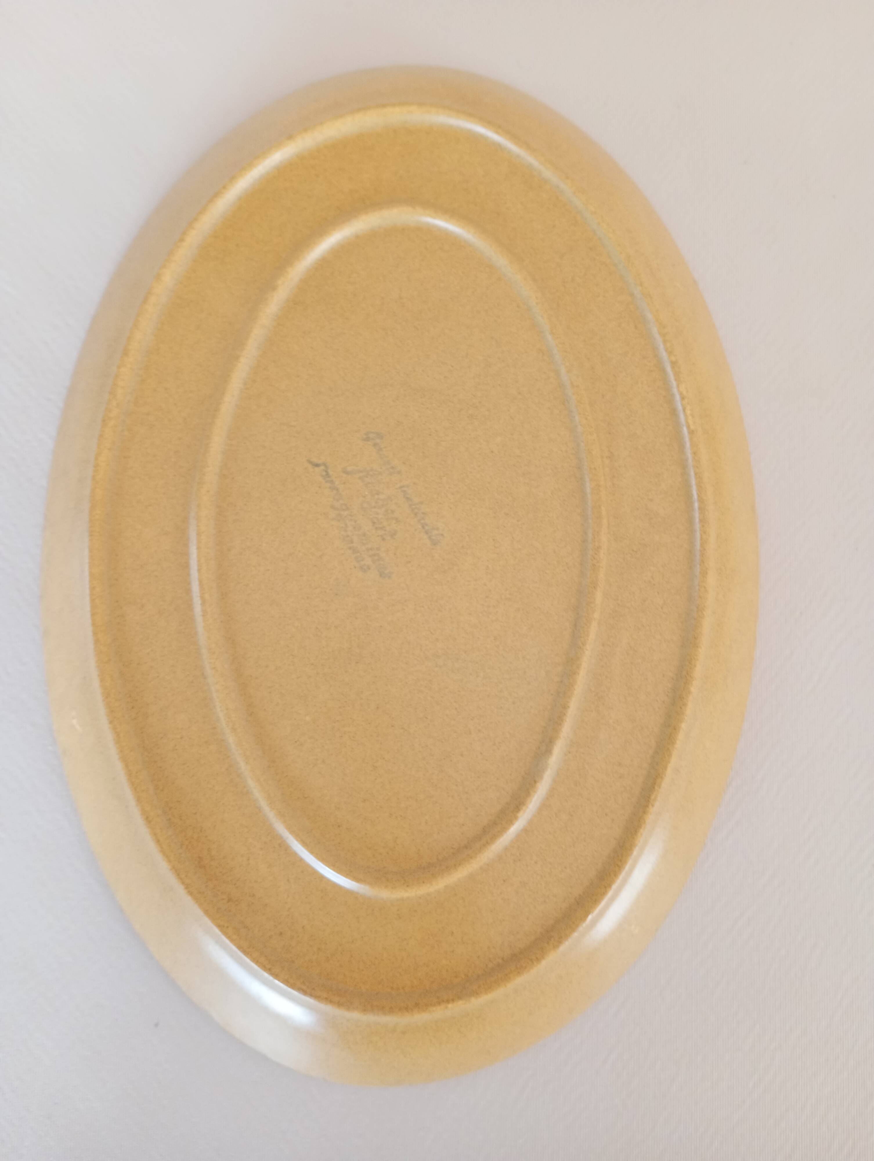 Oval dish Sarreguemines "Chaumière"