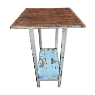 Small Servant Console industrial side table metal & wood 195