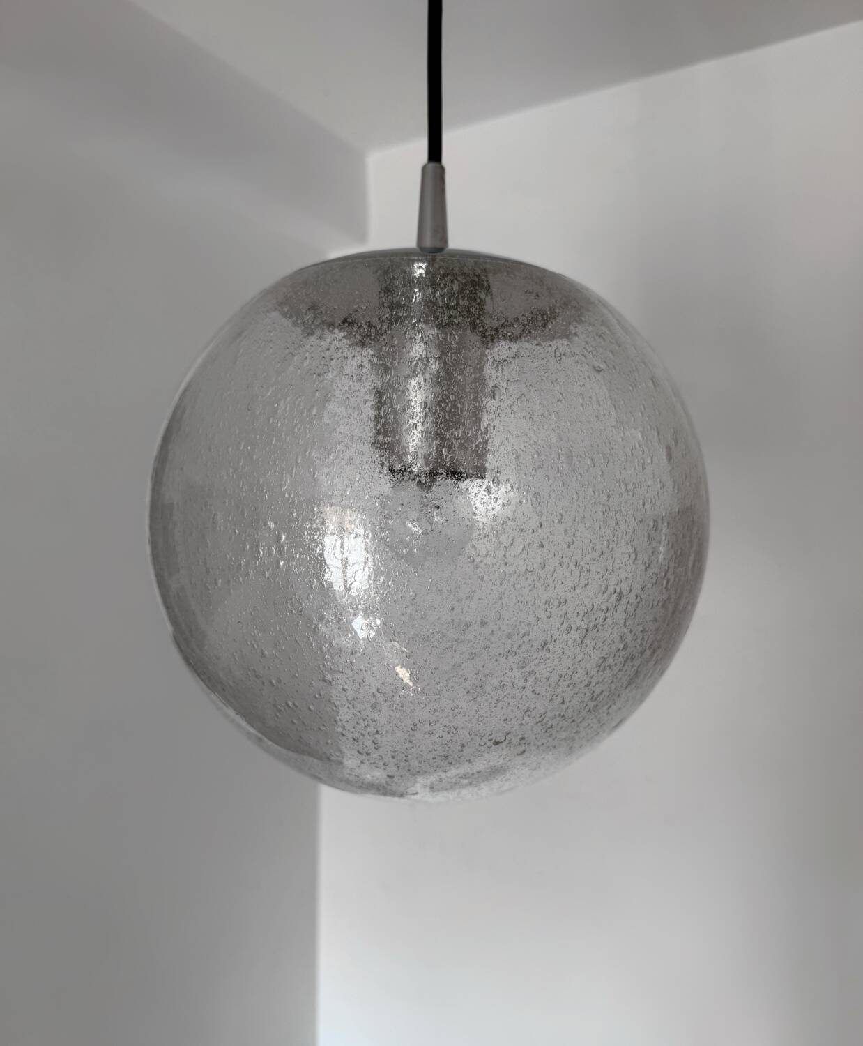 Bubble glass pendant light from the 70s