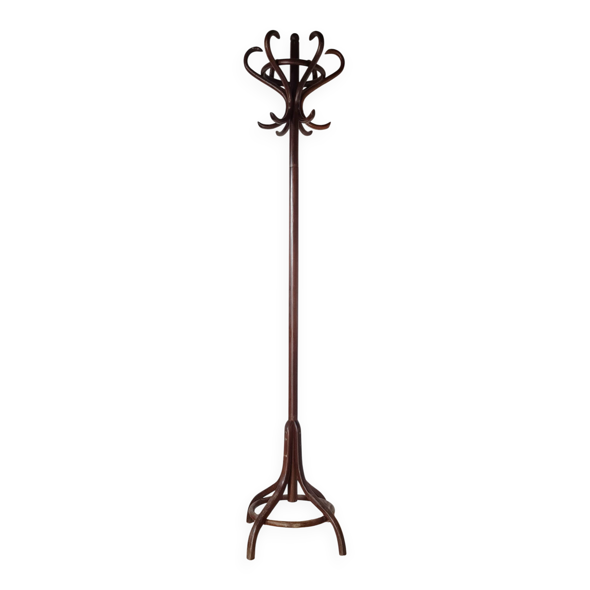 Porte-manteau ancien en bois courbé esprit Thonet 1875