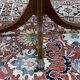 1950s English pedestal table in mahogany and leather top