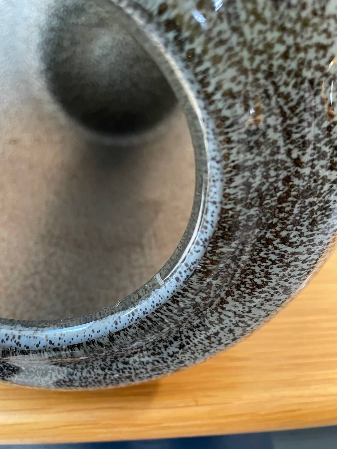 Mouth blown Murano glass vase