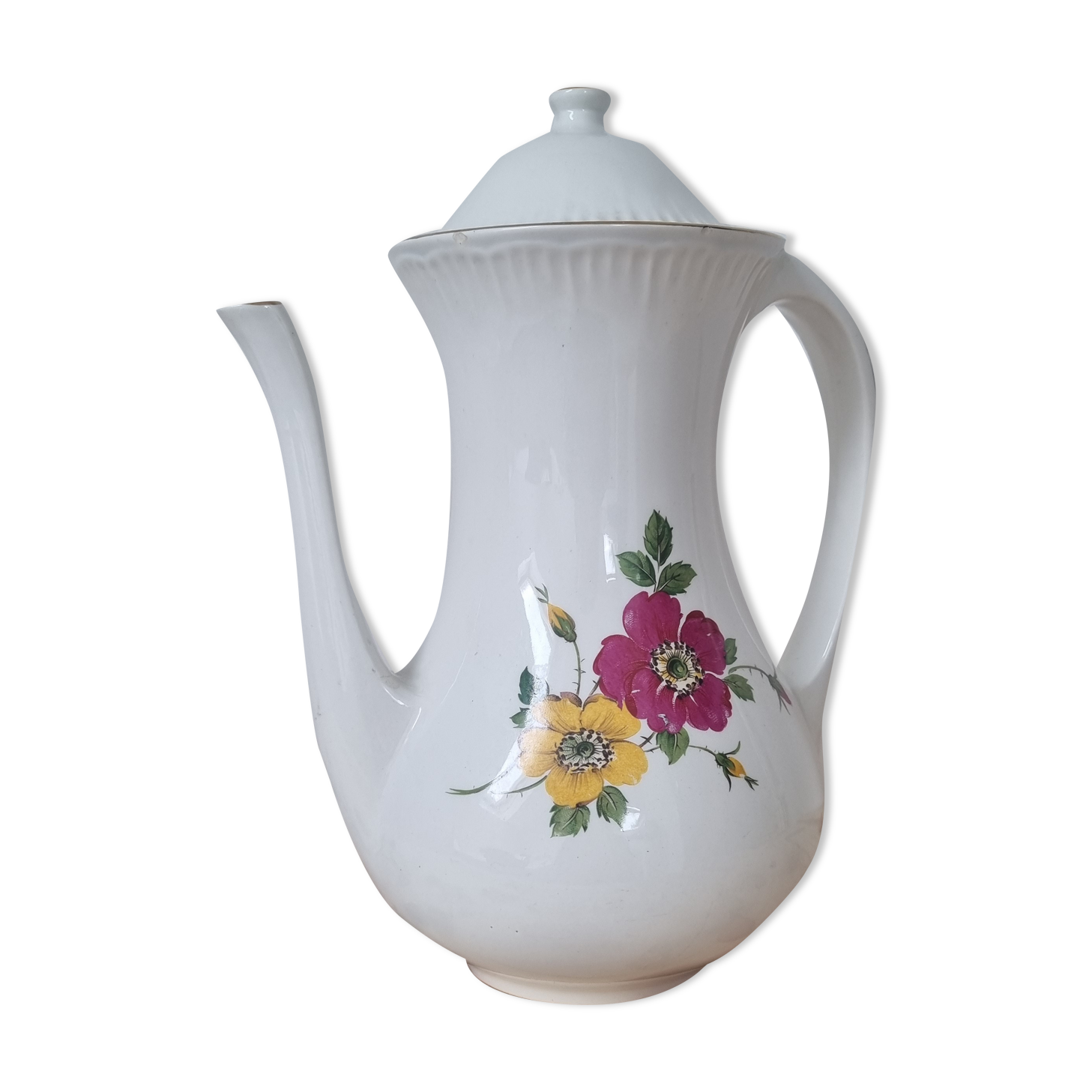 Vintage porcelain teapot Digoin Sarreguemines