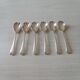 Set of 6 small silver metal spoons