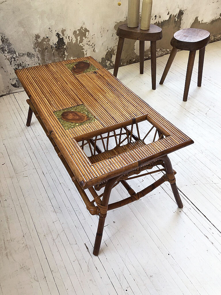 Rattan coffee table