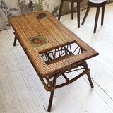 Rattan coffee table