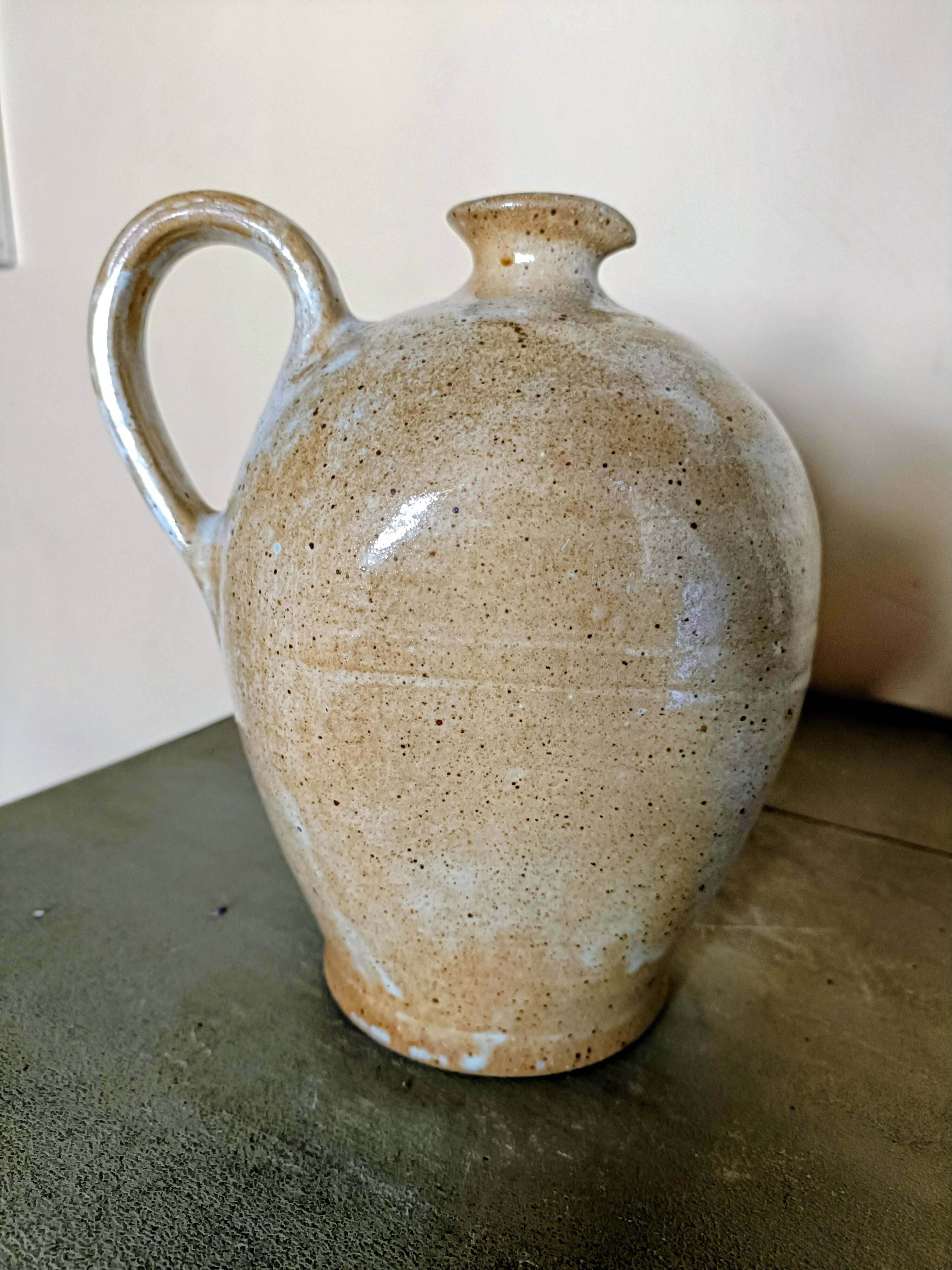 Glazed stoneware jug