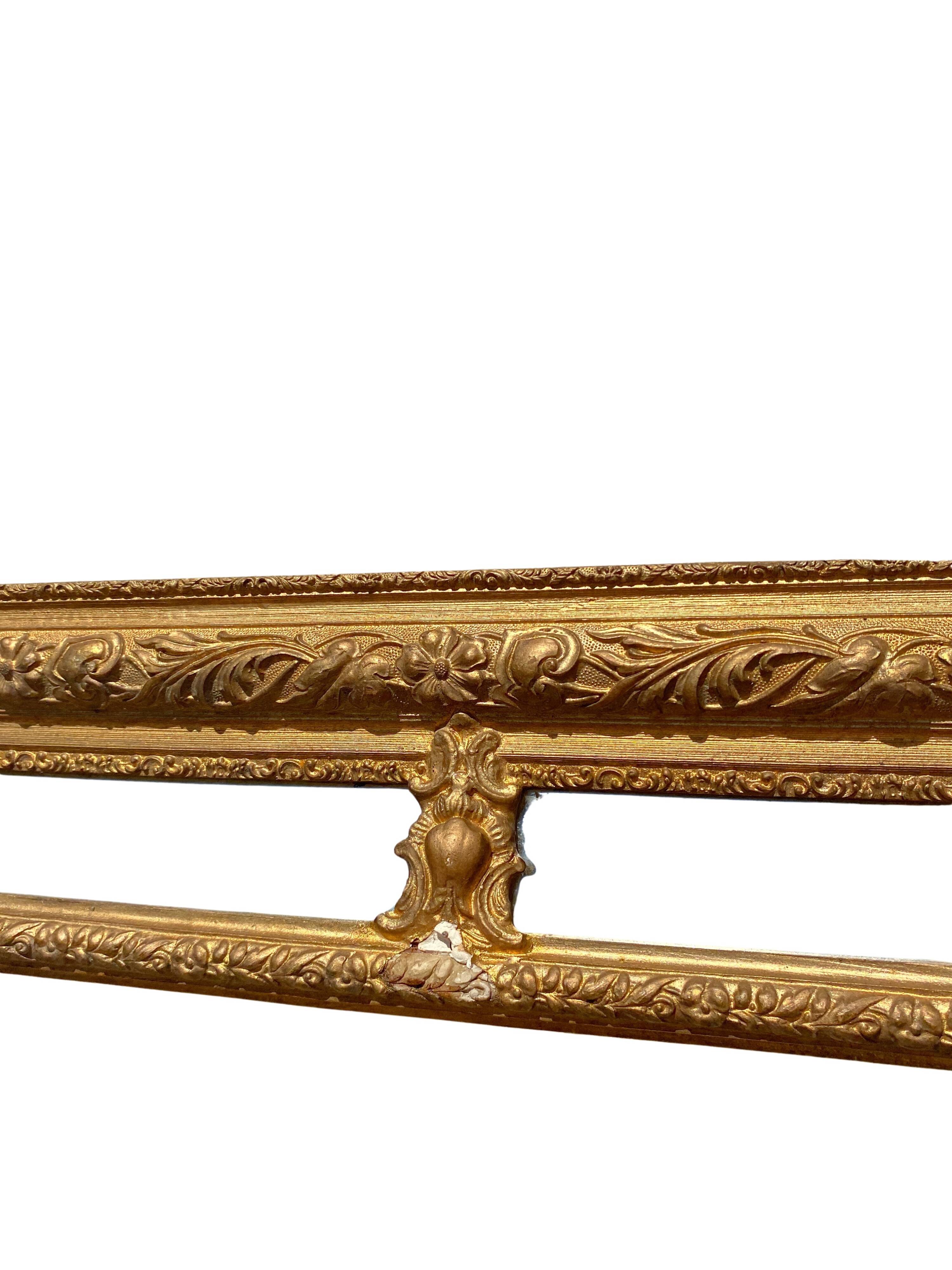 Louis XVI style mirror with glazing beads in gilded wood - 19th century