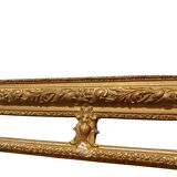 Louis XVI style mirror with glazing beads in gilded wood - 19th century