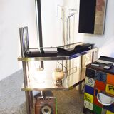 Steel console made in Italy, 1970s