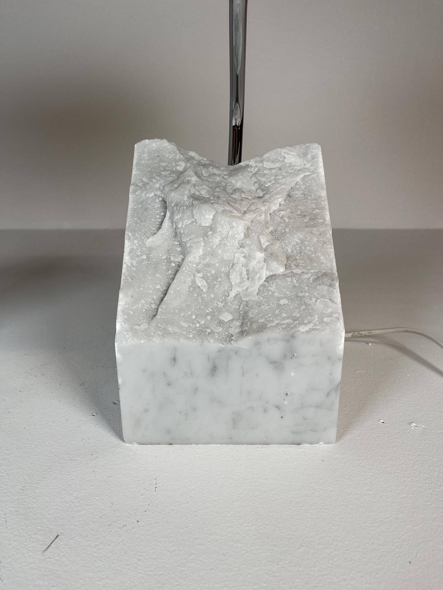 Paire de lampes de table en marbre et acier Bergboms du milieu du siècle, années 1970, Suède