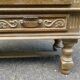 Spanish Renaissance display case in patinated solid wood