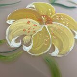 Opaline pendant light hand painted and signed